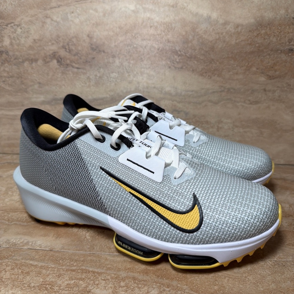 Size 10.5 Nike Air Zoom Infinity Tour 2 Golf Topaz Gold Men's FD0217-103